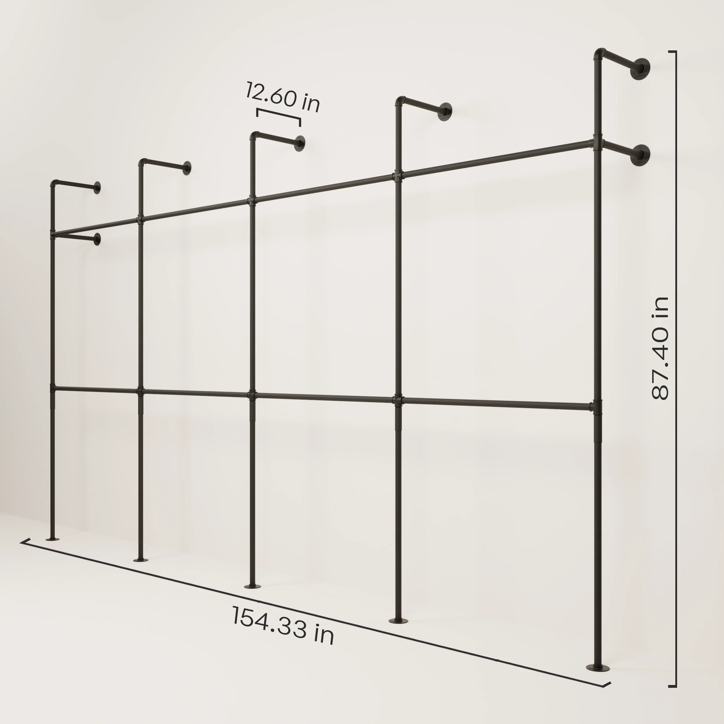 KIM DOUBLE 4 – Closet for hanging clothes | Industrial closet - Image 3