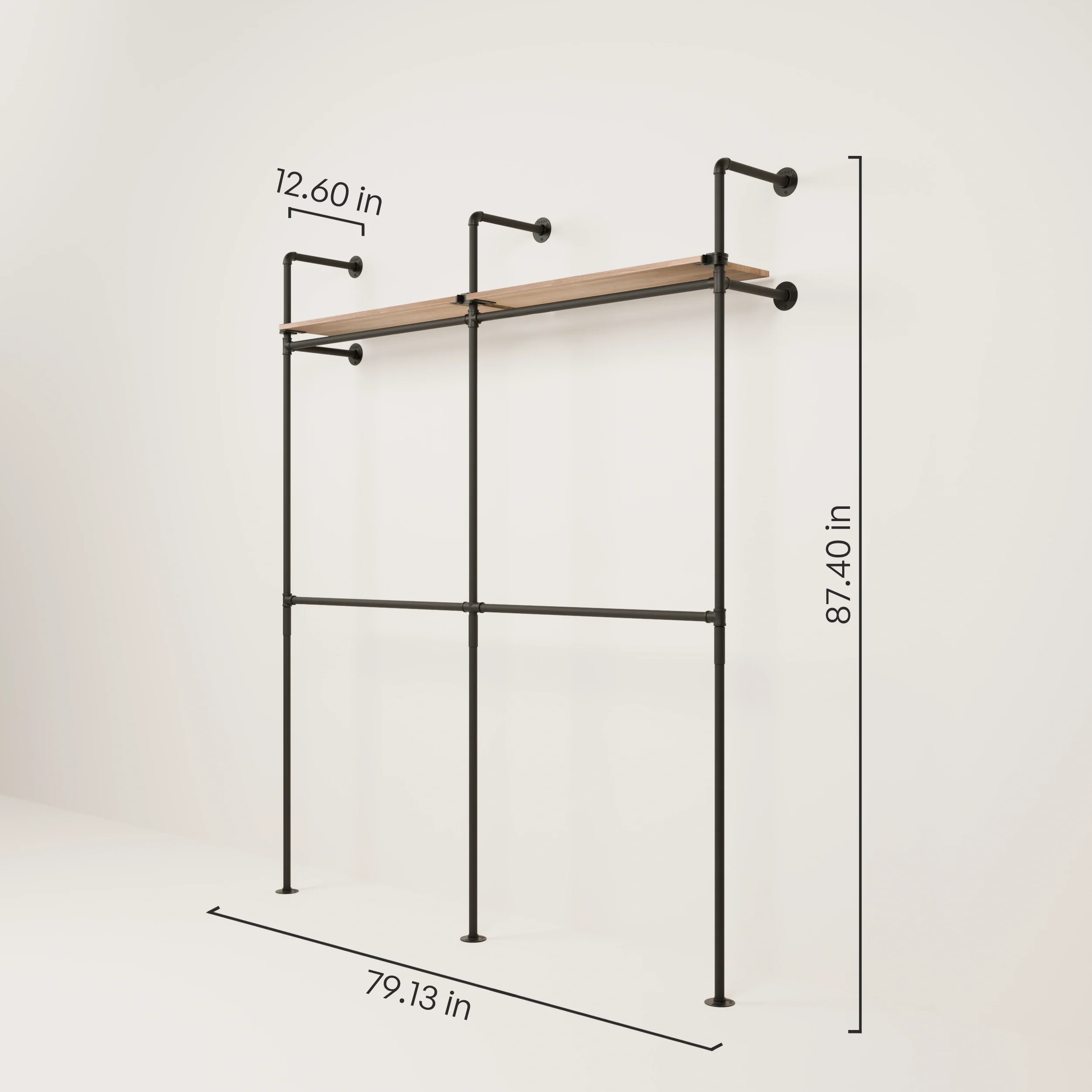 KIM DOUBLE 2 OAK – 2 shelves - Image 3