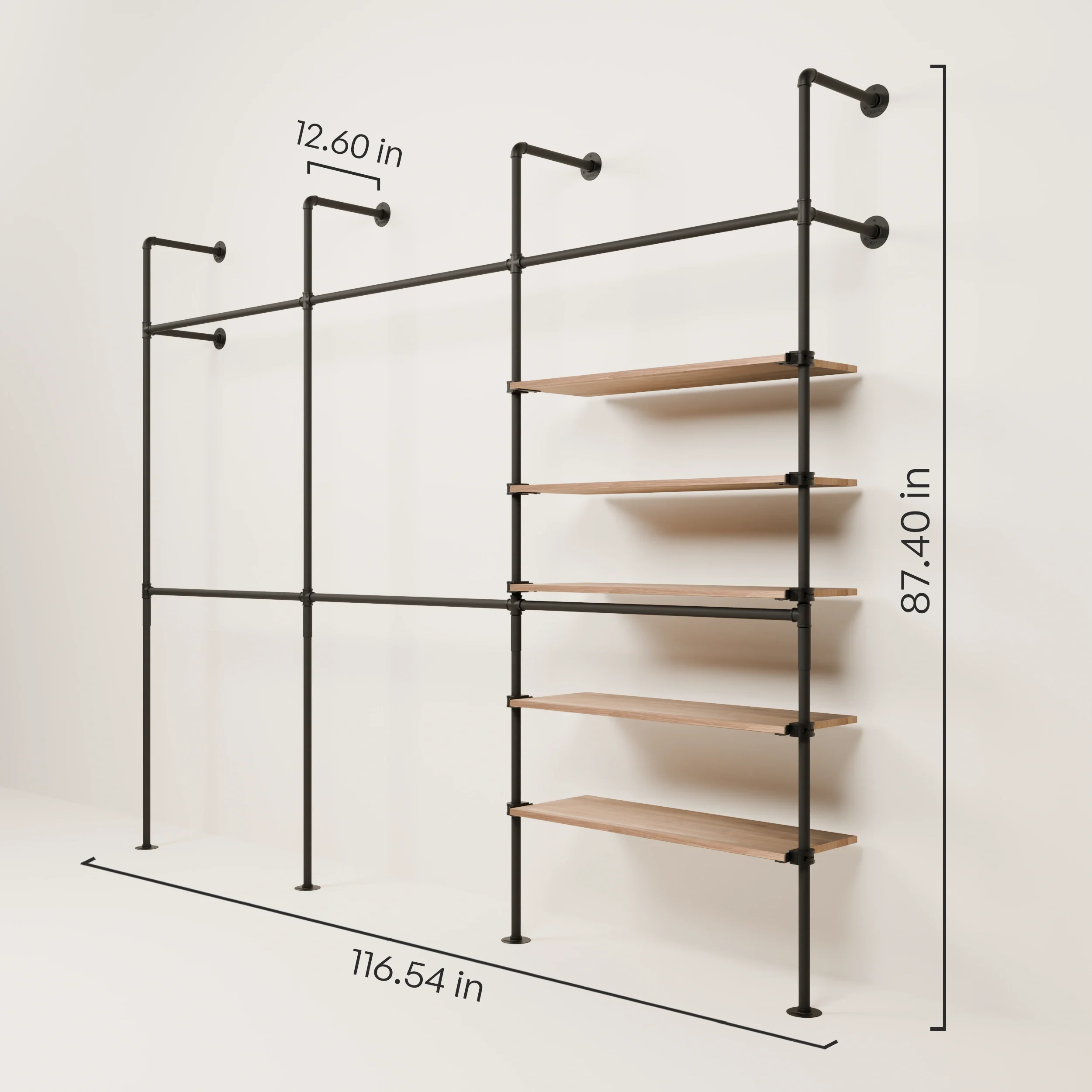 KIM DOUBLE OAK 3 – 5 shelves - Image 3