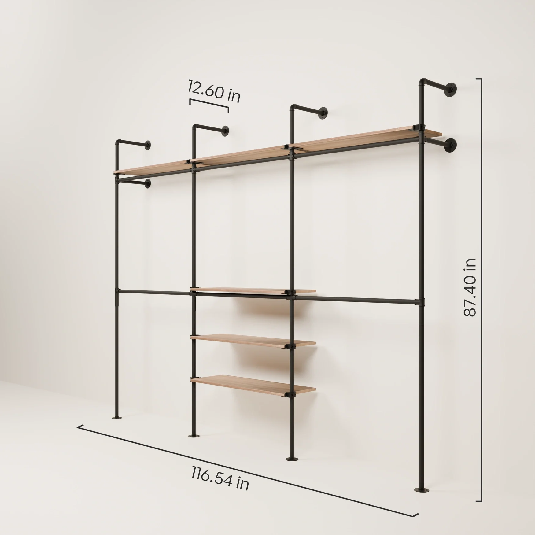 KIM DOUBLE 3 OAK – 6 shelves - Image 3