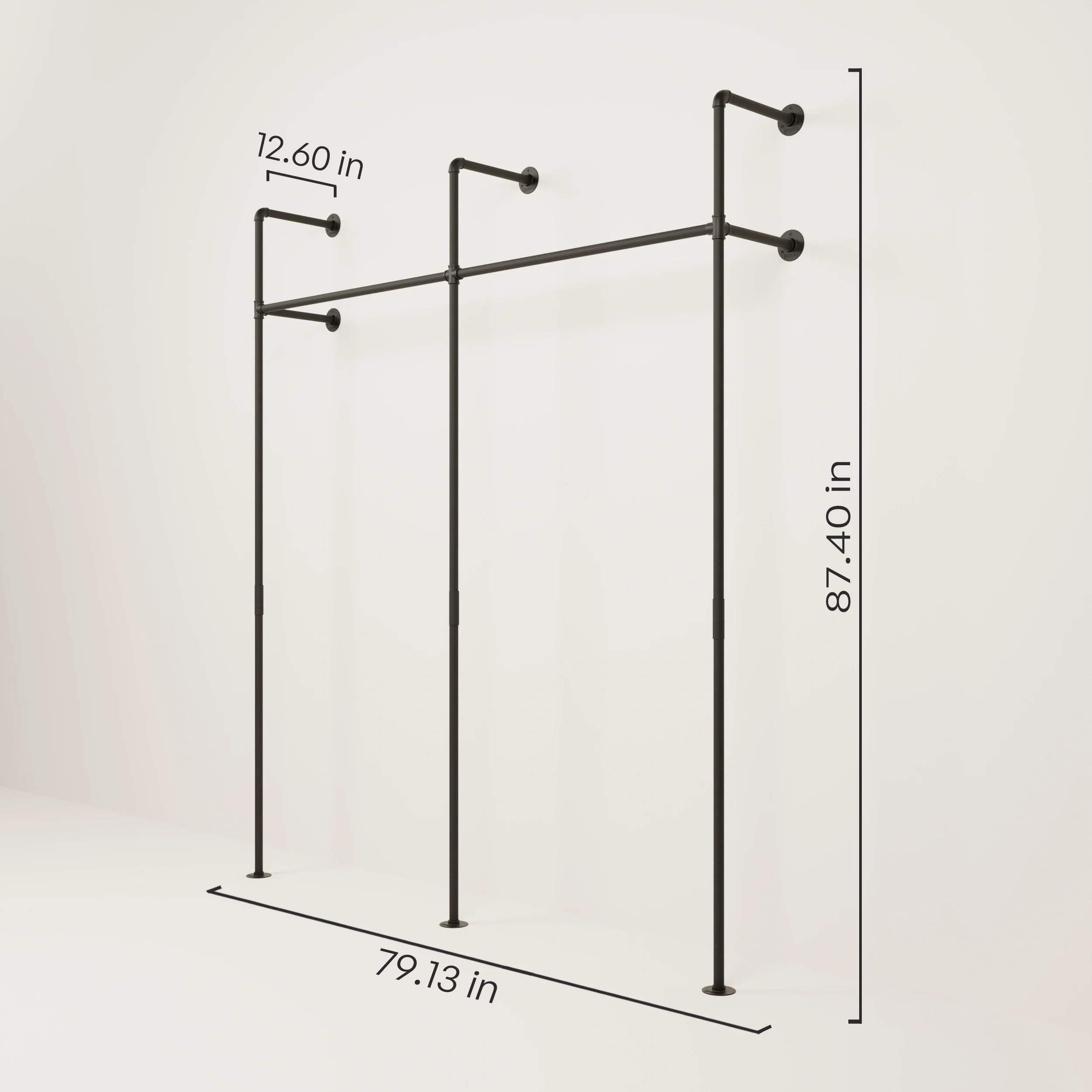 KIM 2 – Industrial pipe hanging rod | industrial pipe clothing rod - Image 3