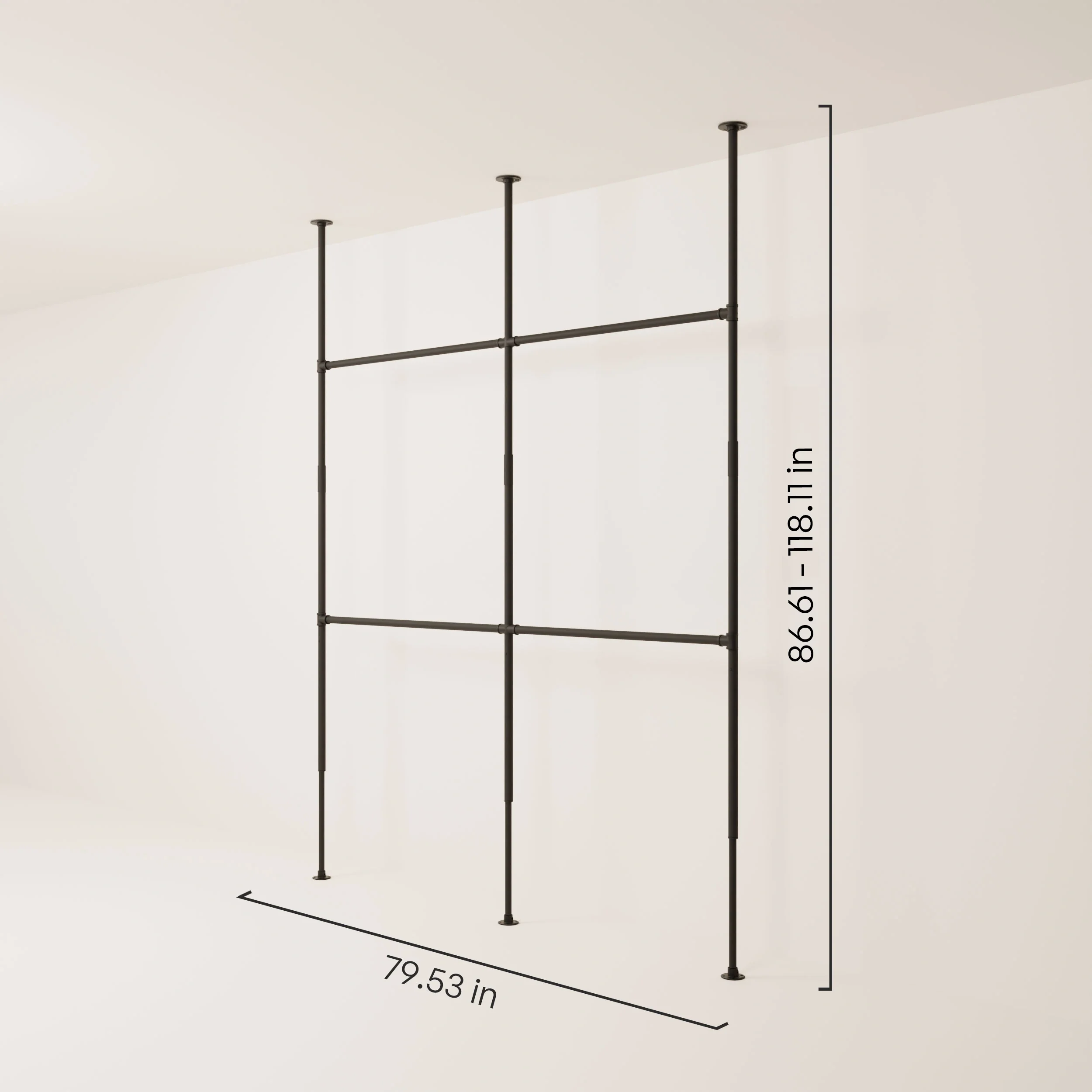 LOFT 2 – Open closet with telescopic rack - Image 3