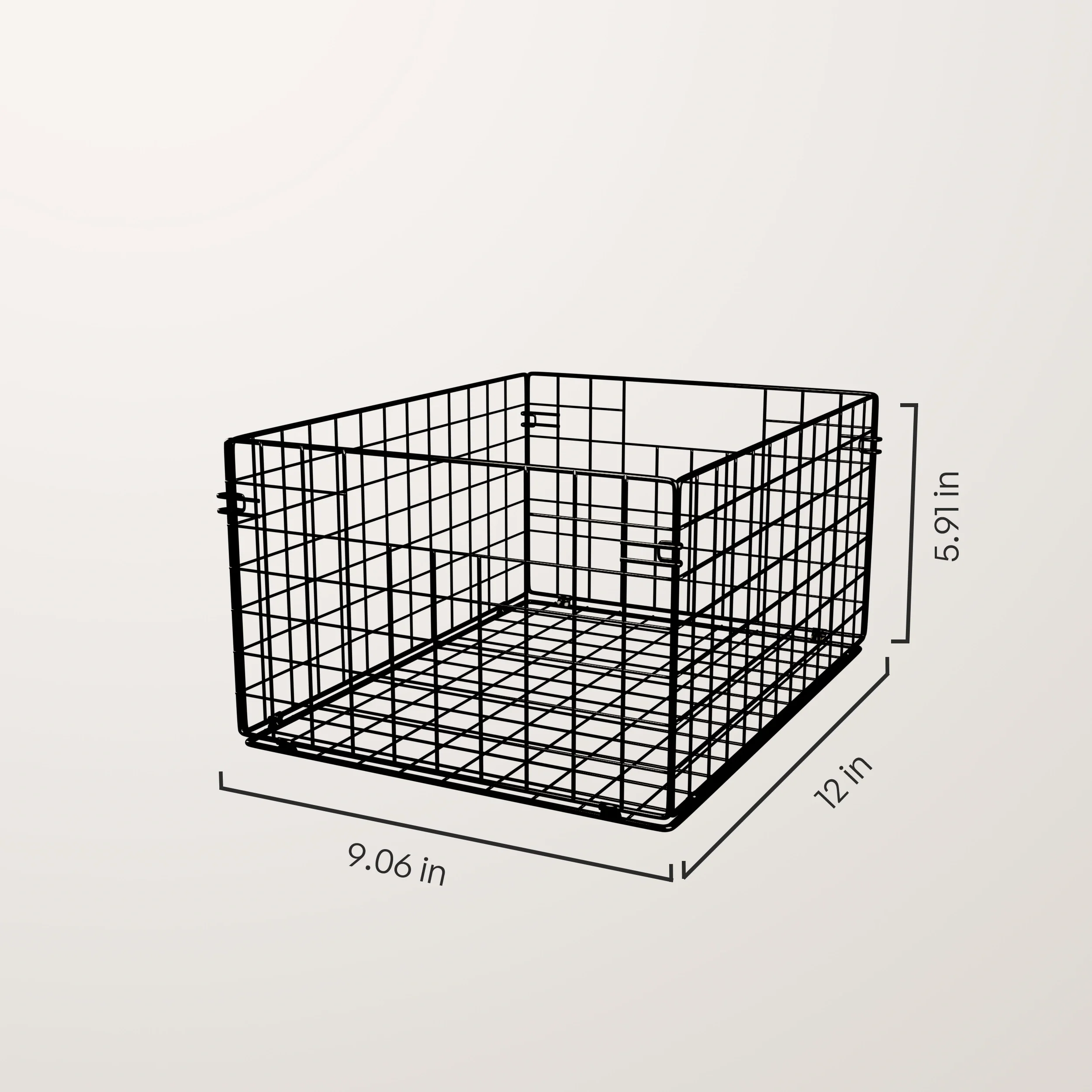 Metal basket storage – Set of 2 - Image 3
